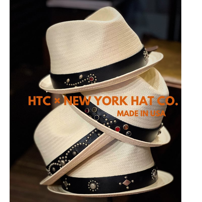 ニューヨークハット × HTC ウールハット レザー スタッズ 美品