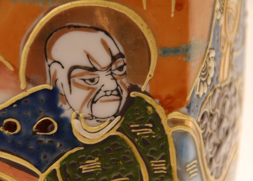 レトロ/壺/中国/N.P.E.A/花瓶/骨董/アンティーク/人物画/陶芸/陶磁