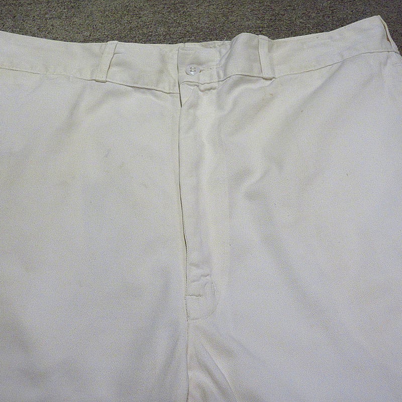 ビンテージ50's60's○U.S.NAVYコットンストレートパンツ白実寸W89cm