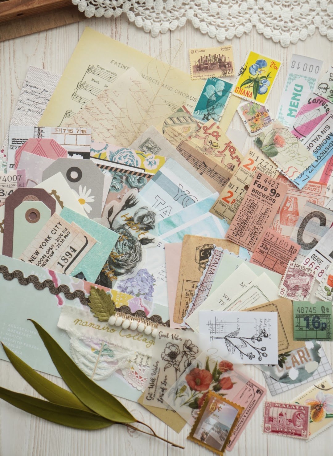 コラージュ素材 断捨離 おすそ分け 80サイズ コラージュ素材断捨離