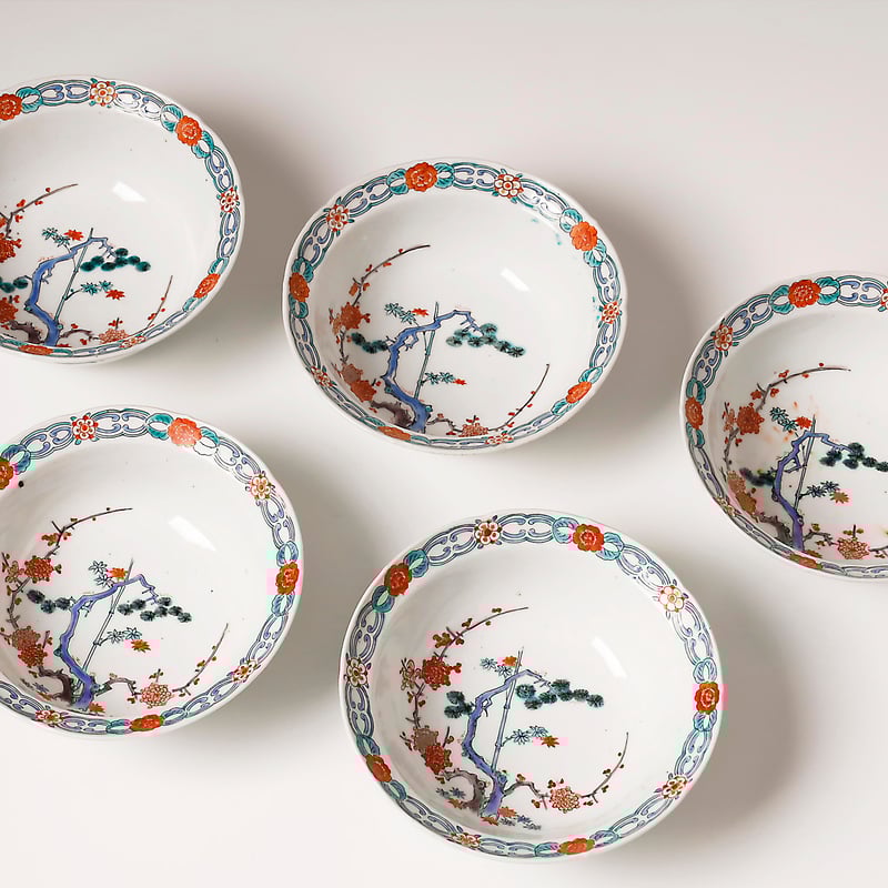 柿右衛門色絵松竹梅文小鉢 五客揃 | LYAN ARTS' Collection onlin