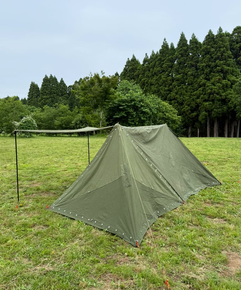 希少軍幕❗️ノルウェー軍用テント ポール、ペグ付き