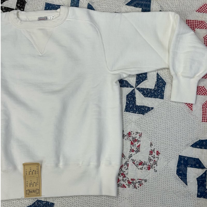 Gordon Double V Freedom Sleeve Sweat VINTAGE WH