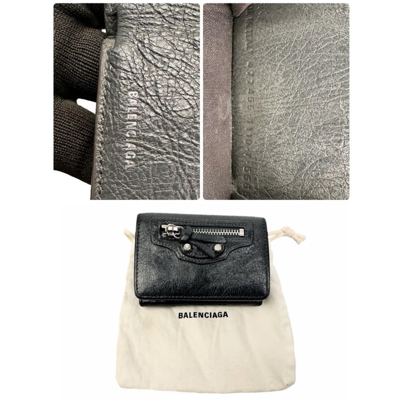 バレンシアガ クラシック コンパクトウォレット 3つ折り財布 レザー