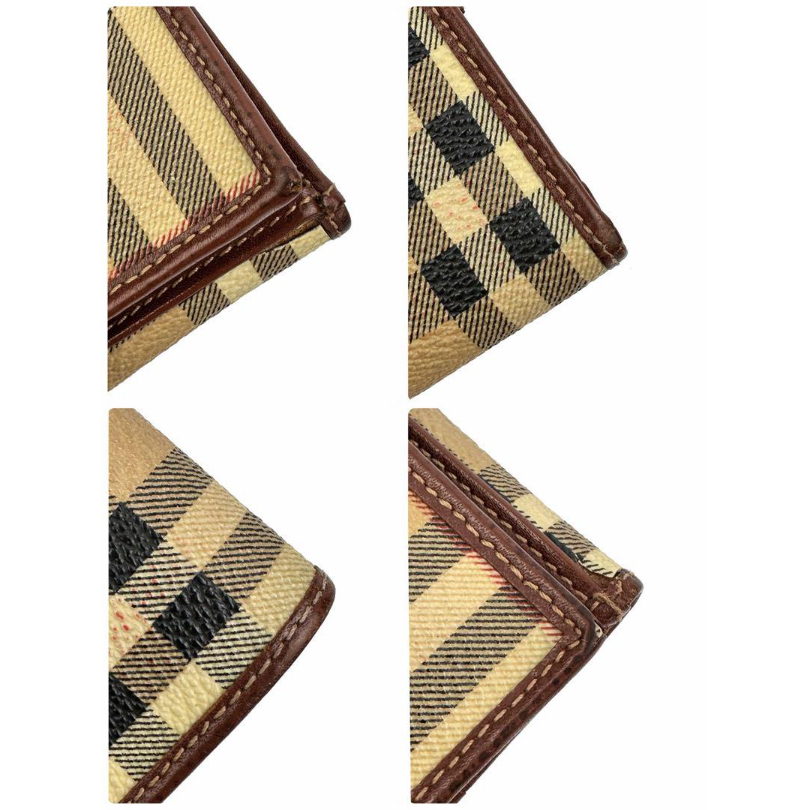 BURBERRY バーバリー ノバチェック 二つ折り財布 Wホック レザー