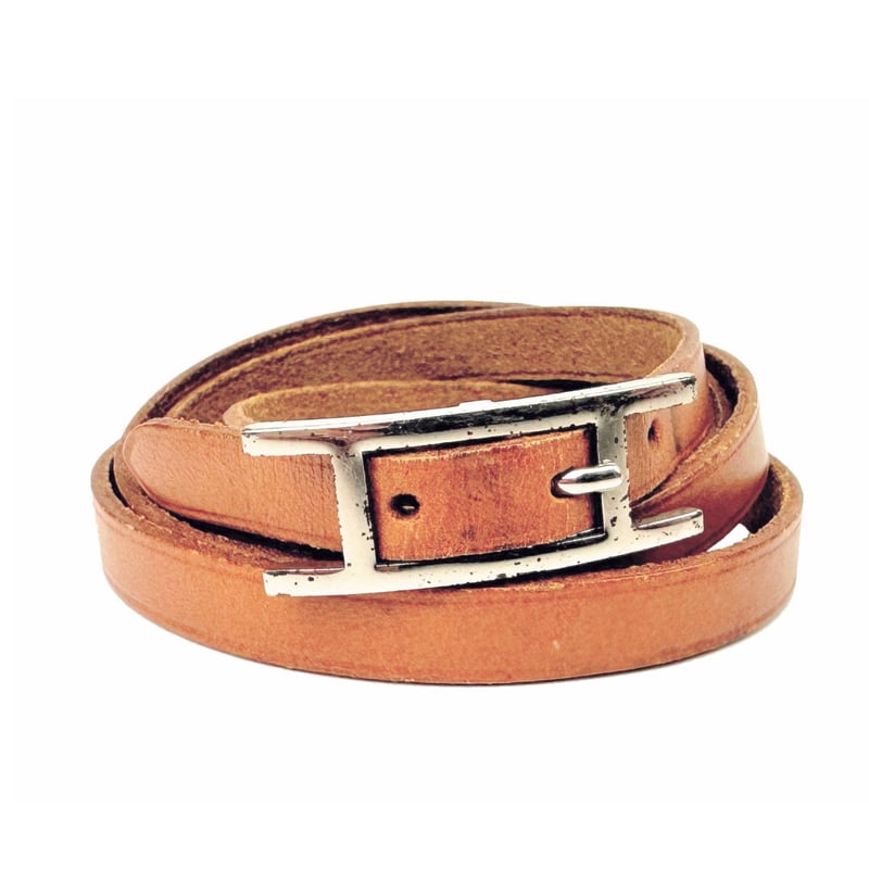 エルメス アピ3 ロング ブレスレット レザー レディース HERMES ロゴ