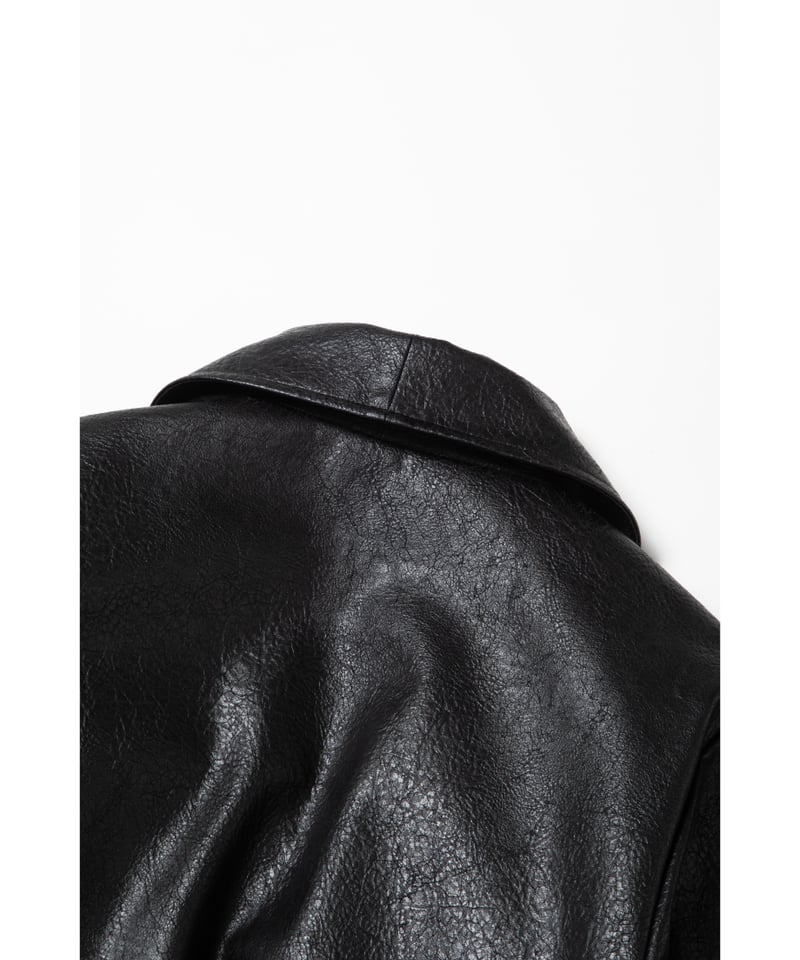 2way leather jacket / black | Tostalgic Clothing