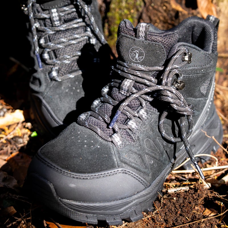 遊山 -yusan-』ブラック トレッキングシューズ ハイカット 本革