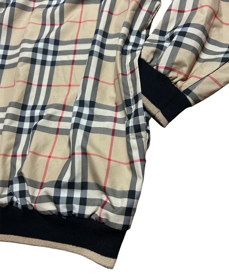 BURBERRY GOLF ノバチェック総柄 プルオーバーナイロンジャケット