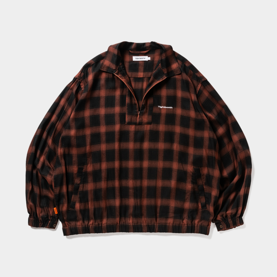 TIGHTBOOTH | タイトブース | PLAID HALF ZIP L/S SHIRT