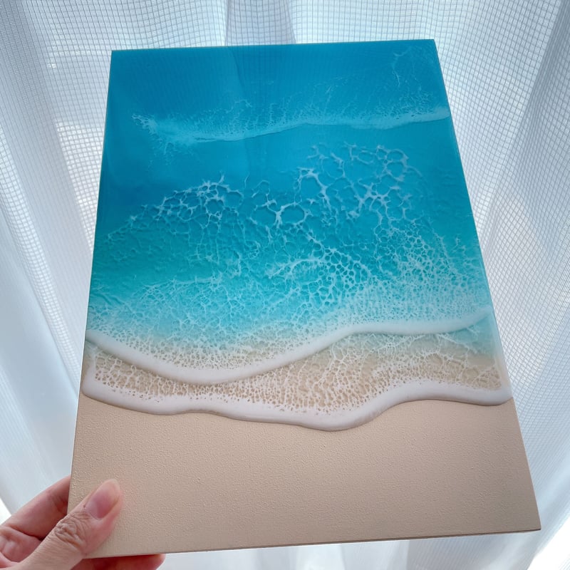 波のレジンアートボードA4縦 | TETRA art