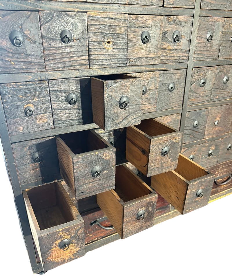 薬箪笥 引き出し52杯 小間物箪笥 薬タンス 和箪笥 百目箪笥 引き出し