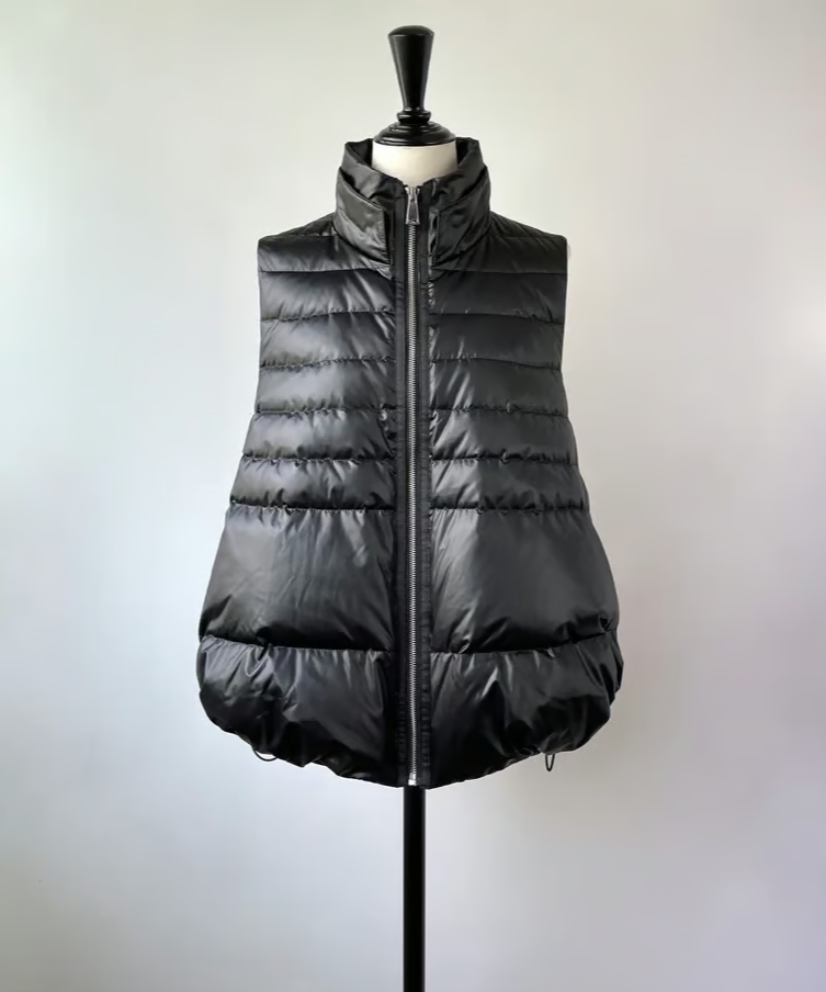 adagietto ブルーフォックスファー ダウンベスト（ブラック