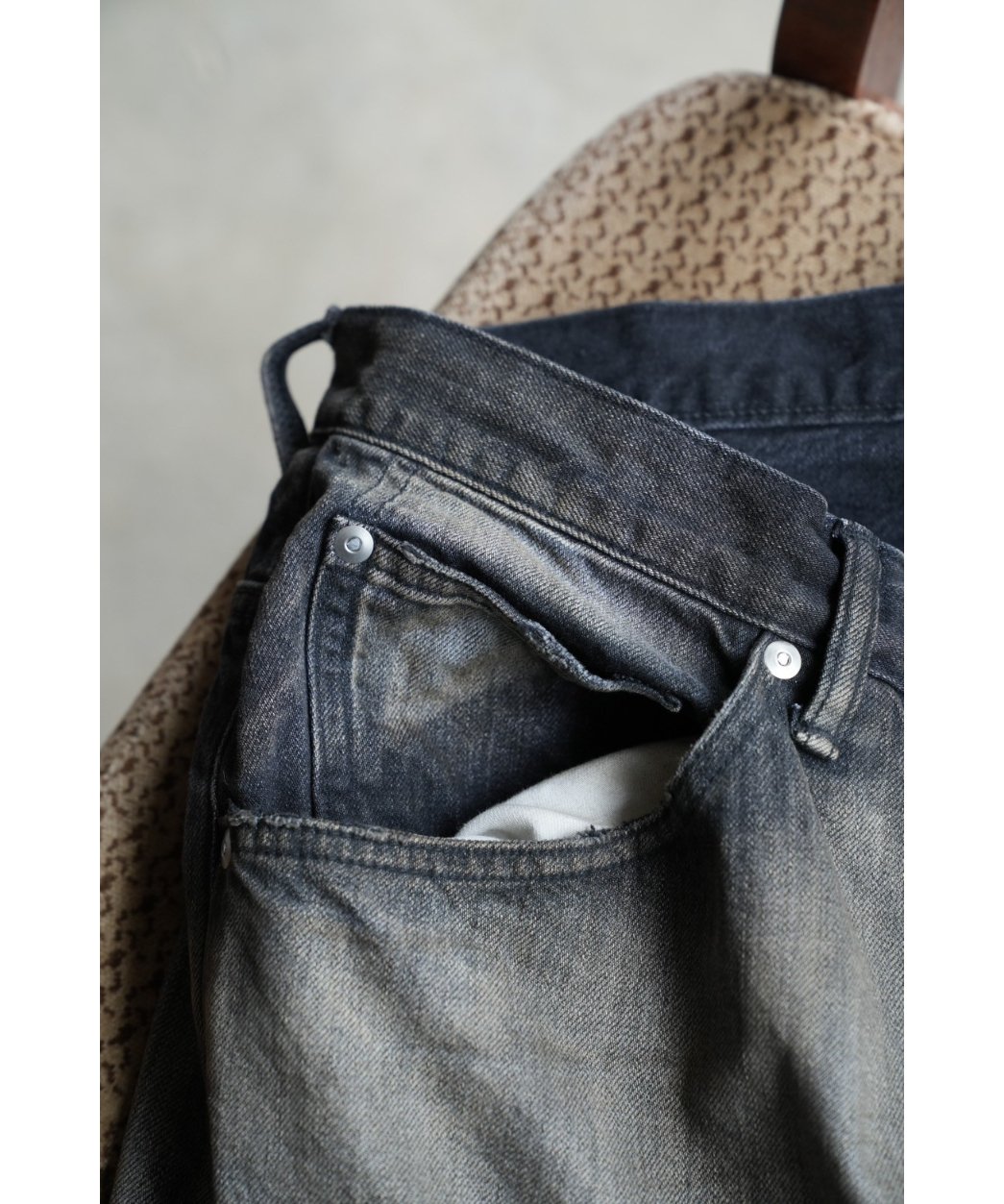 ANCELLM AGING WIDE DENIM 5P PANTS | MusterWerk