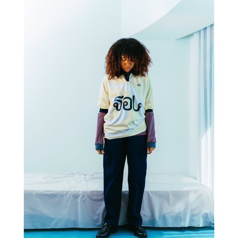SOL soonerorlater / BORDER L/S TEE / WHITE & NA