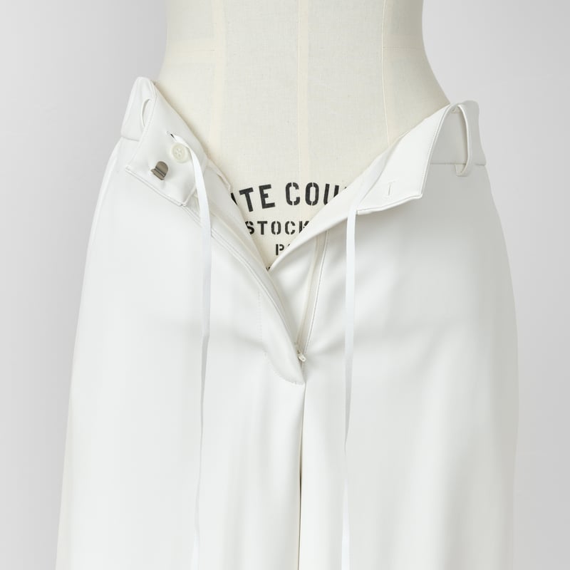 HEVE Funcouture Leather PT white ガウチョパンツ HEVE Funcouture