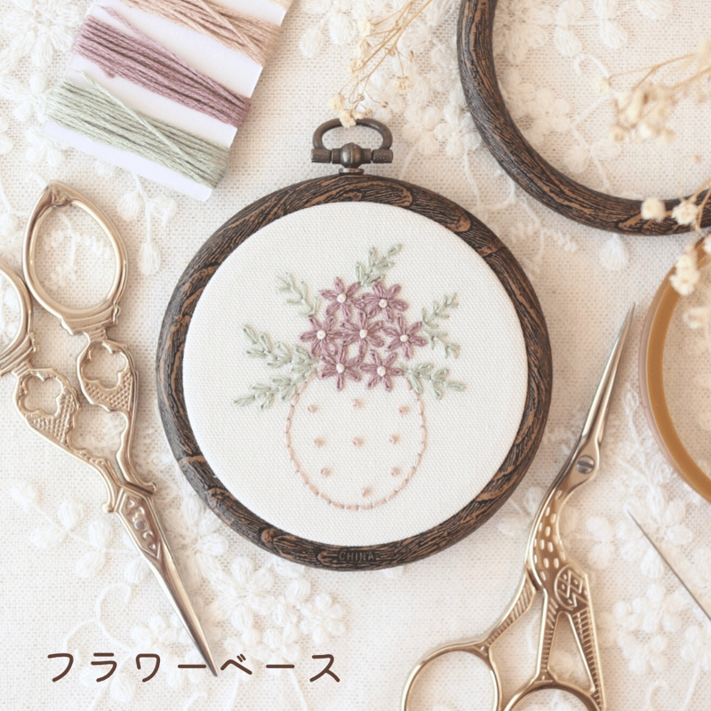 ちょこっと刺繍フレームキット | 刺繍キット屋 まつこの刺繍教室