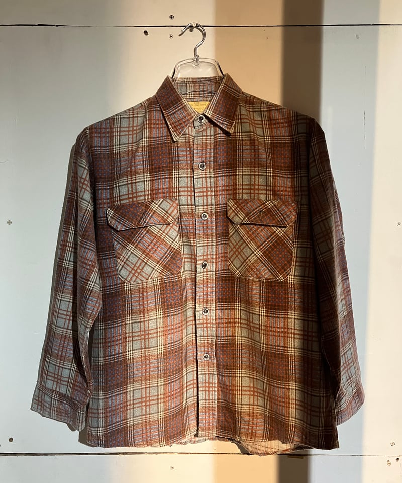 70s sears print flannel shirt / シアーズプリントネルシャツ |