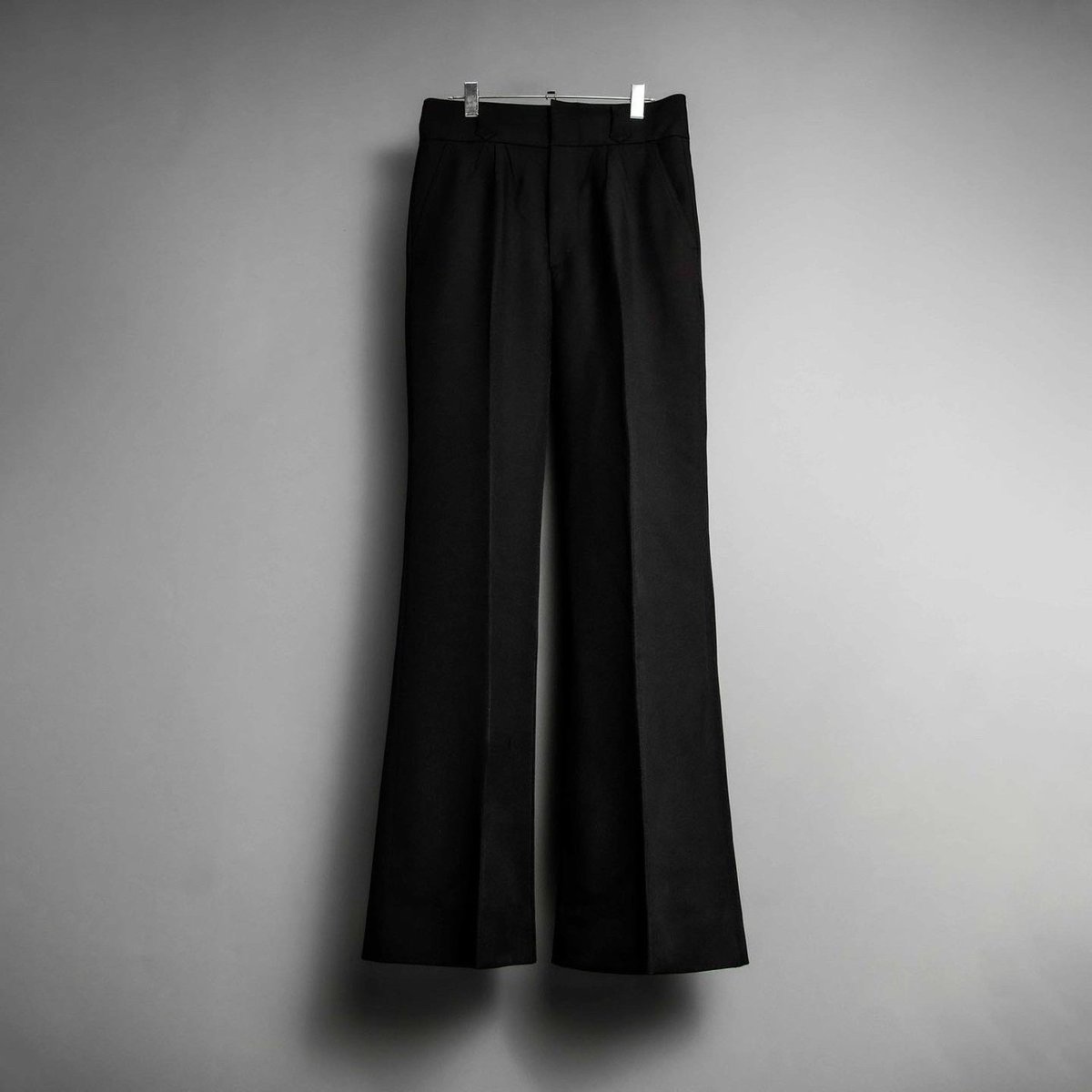 PINTUCK MEGA FLARE SLACKS 【BLACK】 | SHIKITARI