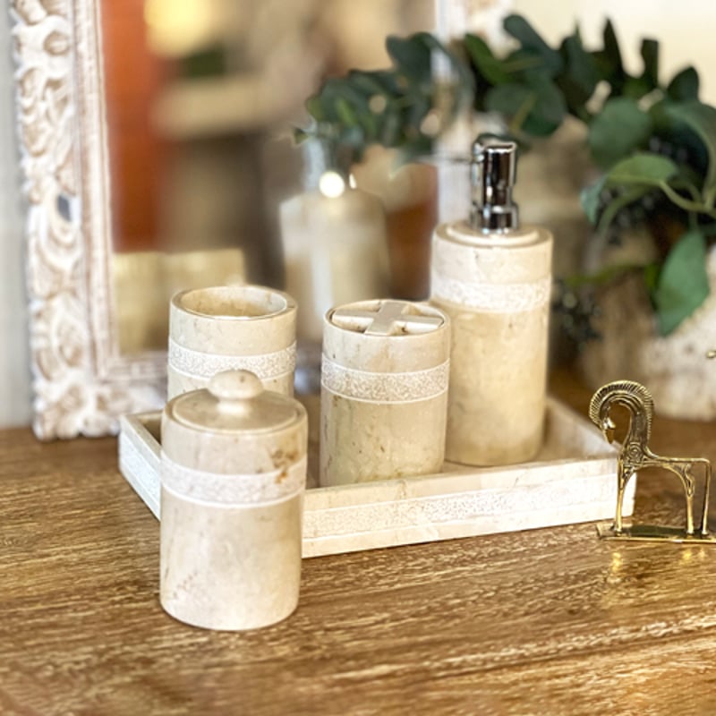 高級天然大理石 高級アメニティートレー プレート 2つセット ② 高級