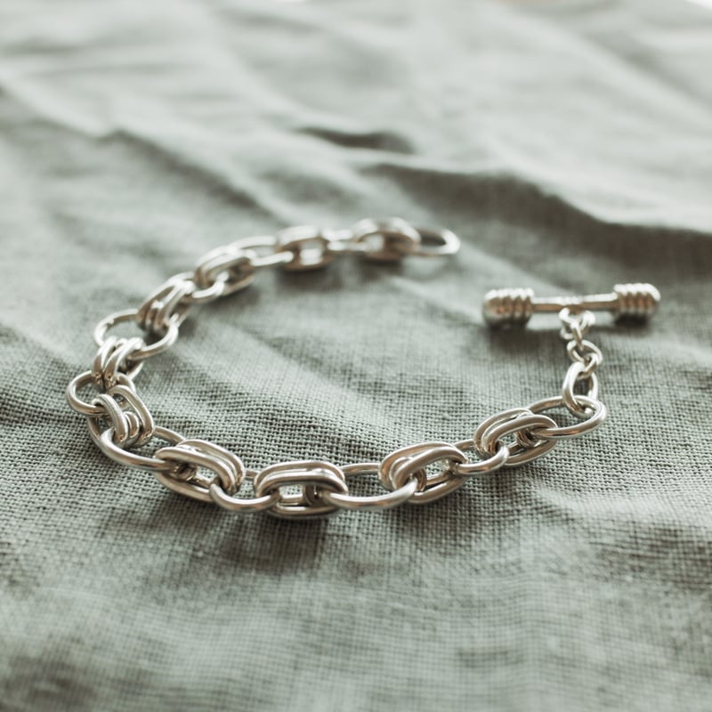英国 1990年代 ヴィンテージ 】シルバー アンカーチェーンブレスレット