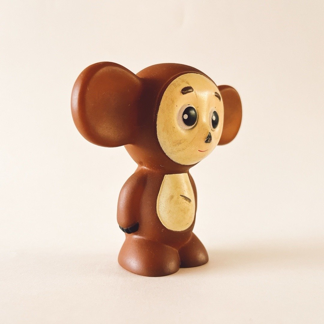 ソビエト 年代不明 チェブラーシカ 人形 ソフビ 茶色 | こぐま舎
