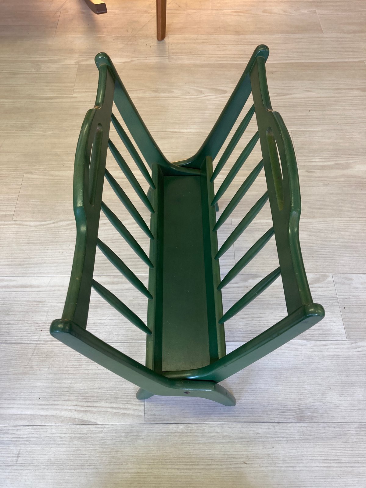 ジャパンヴィンテージ】オールドカリモク マガジンラック（折りたたみ