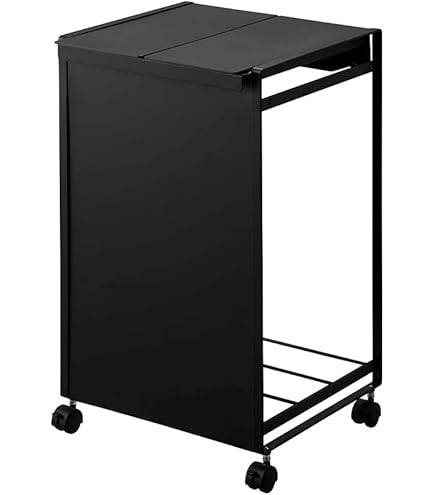 Amazon｜山崎実業 tower タワー 蓋付き目隠し分別ダストワゴン 2分別