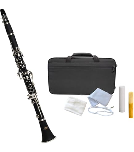 ABS樹脂クラリネット本体 銀メッキキー付き ケース付き Amazon