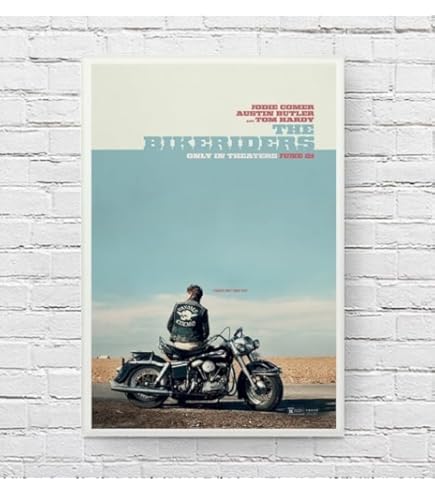 Amazon.co.jp: 【フレーム付-黒-】 映画ポスター ザ バイクライダーズ