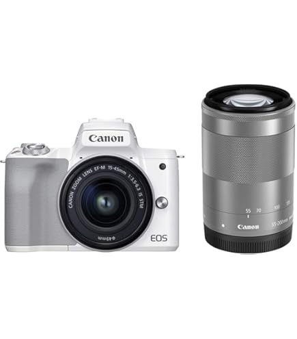 Amazon | Canon ミラーレス一眼カメラ EOS Kiss M ダブルズームキット
