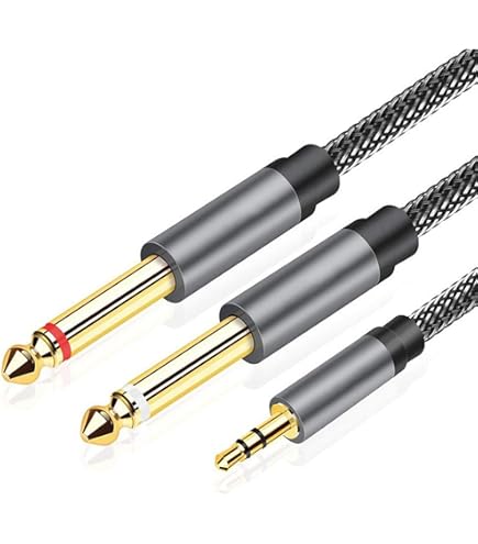 Amazon | CHLIANKJ オーディオケーブル 3.5mm to 6.35mm 変換ステレオ