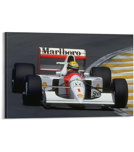 Amazon.co.jp: アイルトン・セナのF1ロータスキャンバス地ウォール