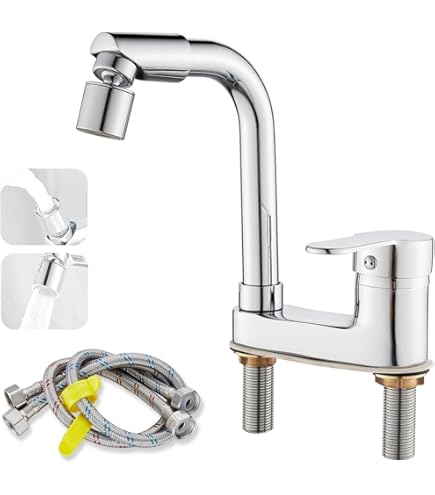 Amazon | KVK 2ハンドル洗髪シャワー KF14EF2 | 洗面水栓