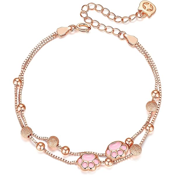 ピンクの猫！レダシルマ ダイアモンド ブレスレット ピンクの猫