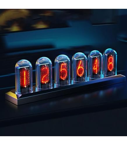 Amazon.co.jp: ニキシー管 時計 IPS デジタル管時計 ニキシー管風