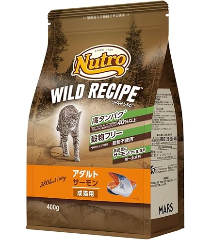 Amazon.co.jp: Nutro シュプレモ 成猫用 サーモン&チキン 400g