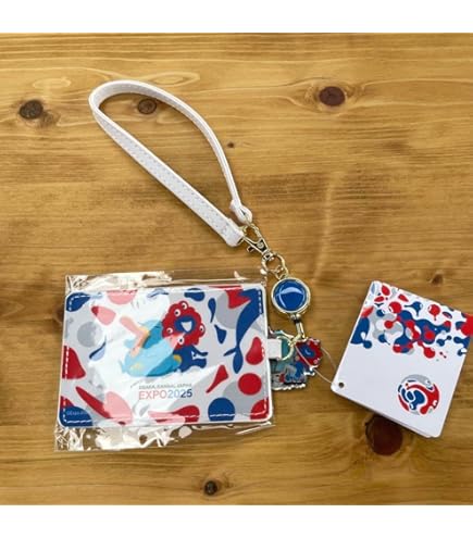 Amazon.co.jp: 大阪万博 合皮製 パスケース カードケース リール付き