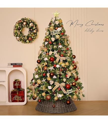 ビーズとスワロフスキーのクリスマスツリー2個&サンタ3個&クマの