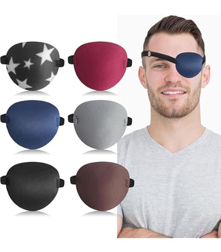Amazon.com: RIKEYO 2 pcs Pirate Eye Patch,3D Black Eye Patches for