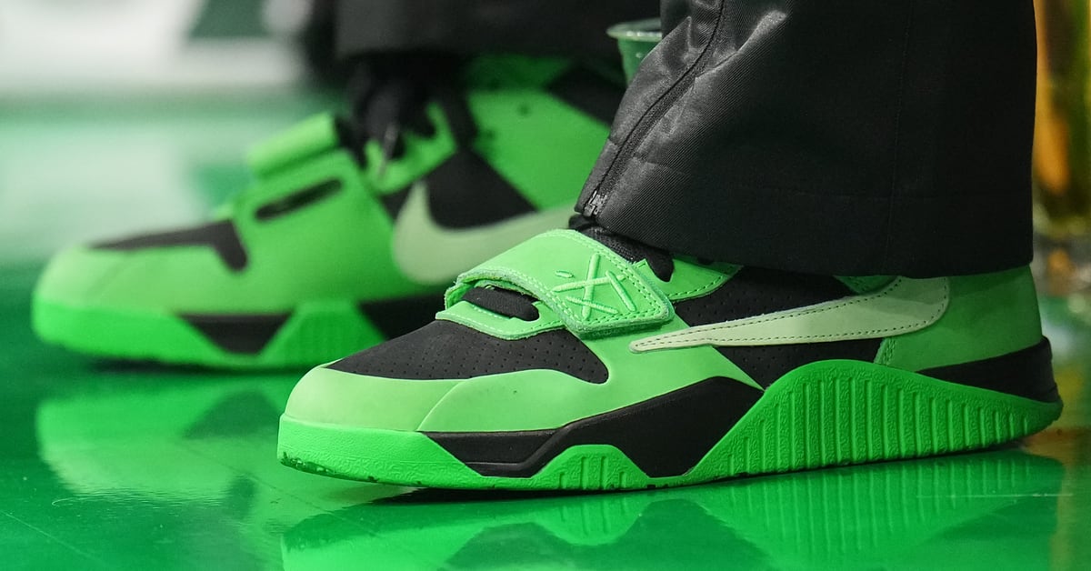Travis Scott Jordan CJ1 T-Rexx Green & Black Colorway