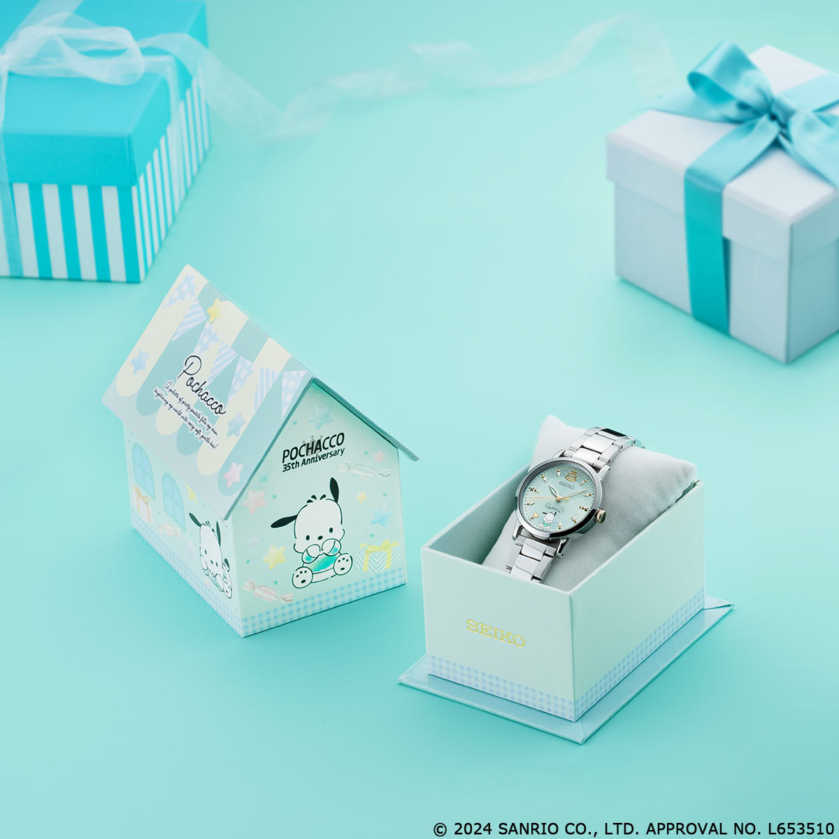 サンリオ】セイコーのコラボウォッチでポチャッコとお散歩気分