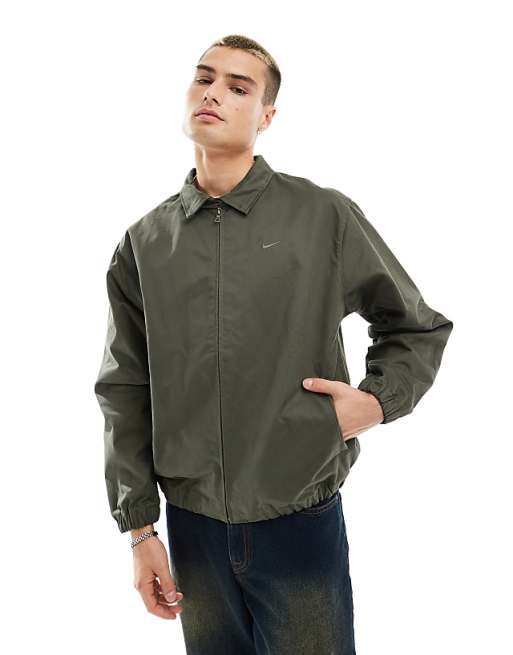 Nike Life woven harrington jacket in khaki | ASOS