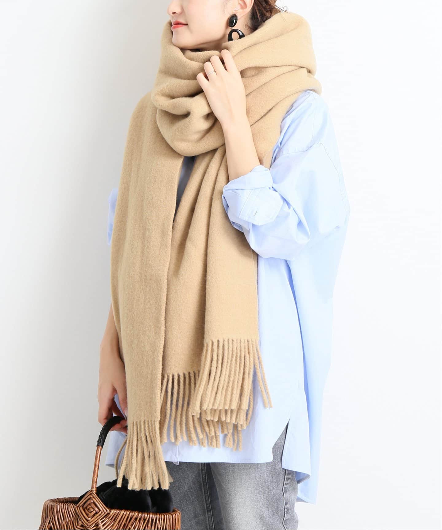 ASAUCE MELER EXファインラムスポンディッシュウールストール（別注