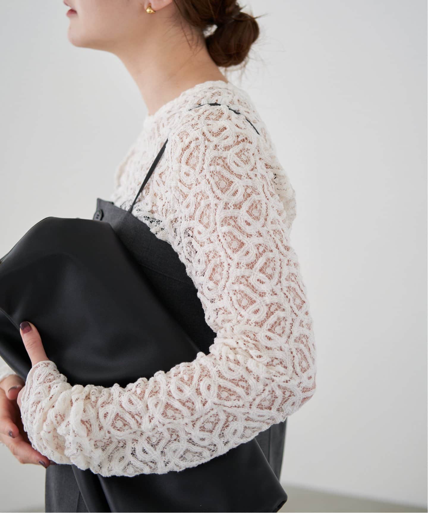 追加3》ペイズリー ストレッチレースプルオーバー（Tシャツ