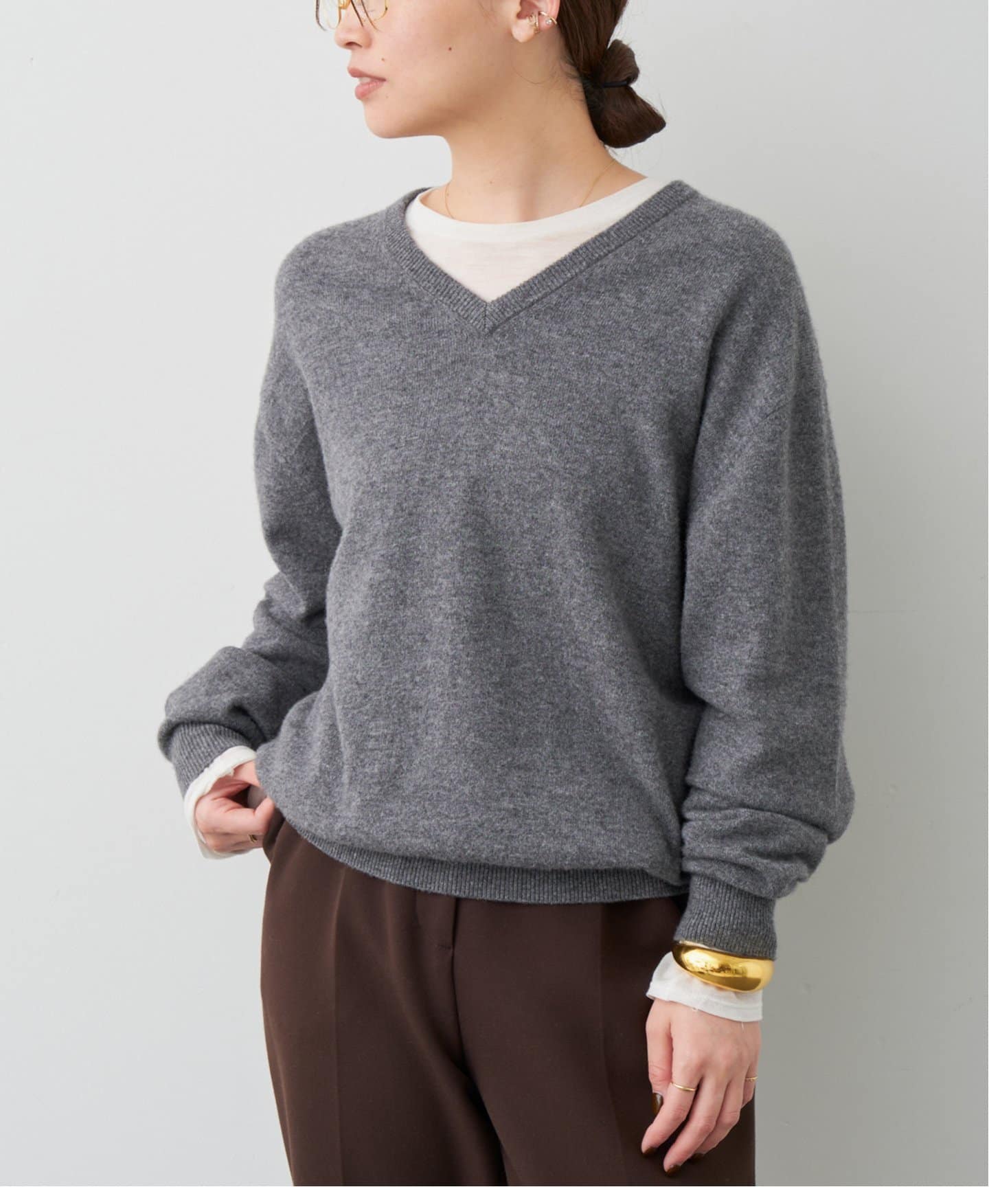 Charlotte Vネック プルオーバー（ニット／セーター）｜Deuxieme
