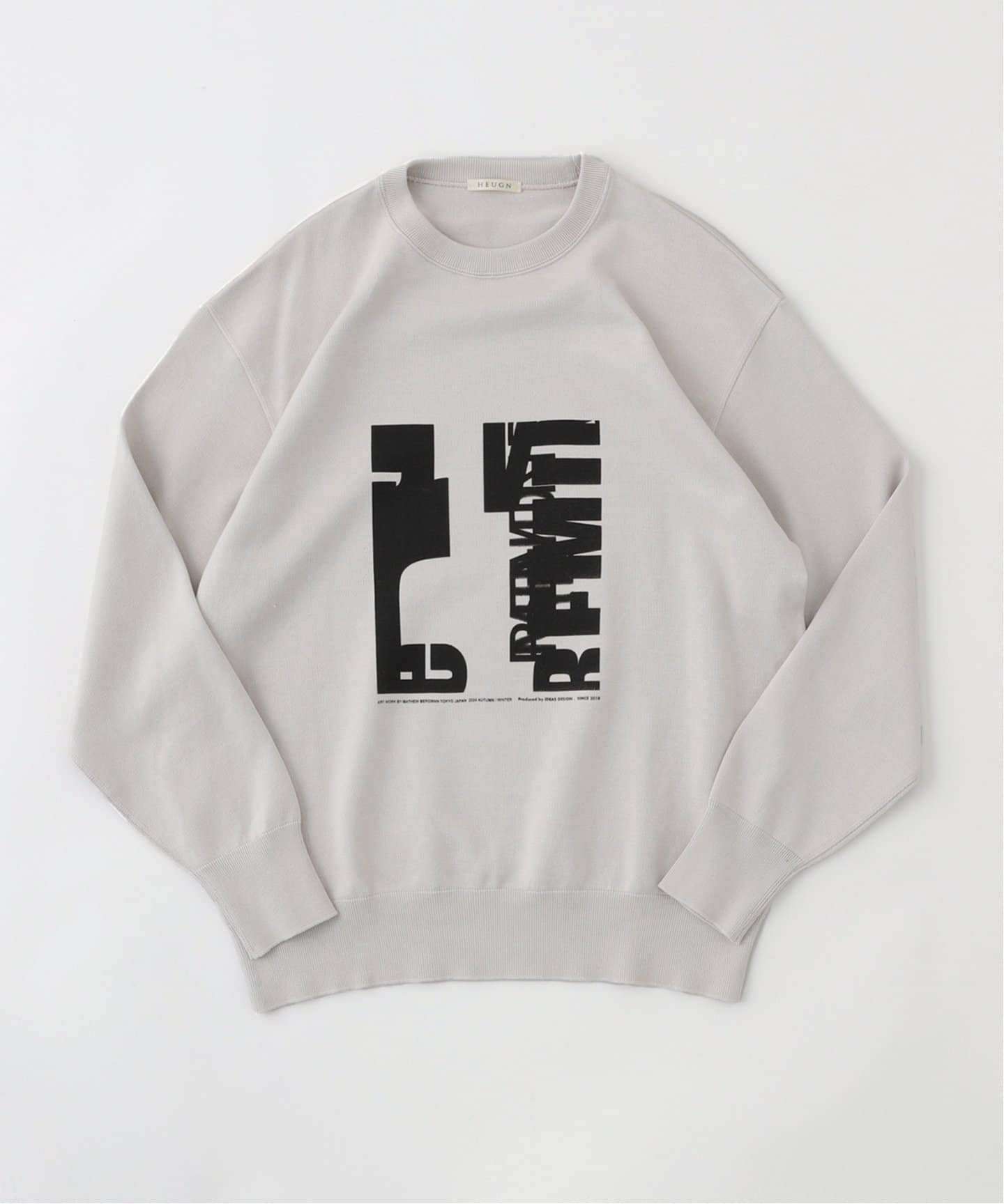 HEUGN / ユーゲン】別注 PRINTED COTTON KNIT（ニット／セーター）｜L