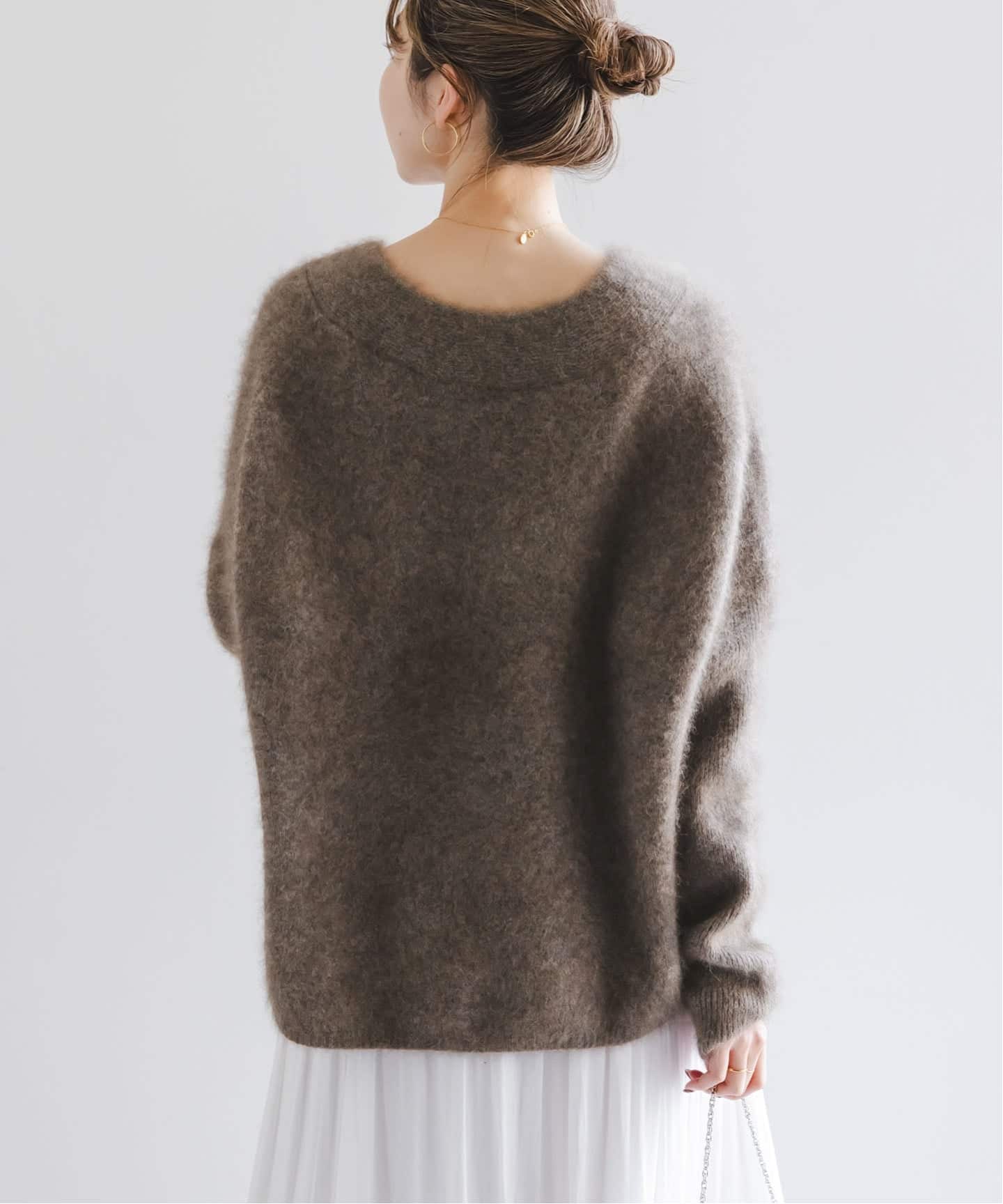 ファーニットVネックプルオーバー（ニット／セーター）｜NOBLE