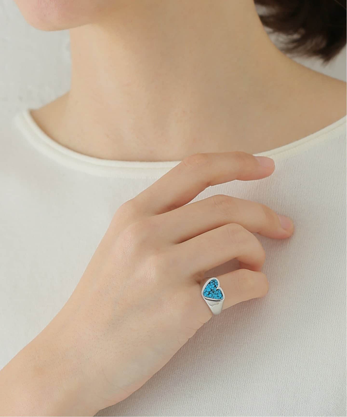 PREEK/プリーク】rough heart turquoise ring（リング）｜FRAMeWORK