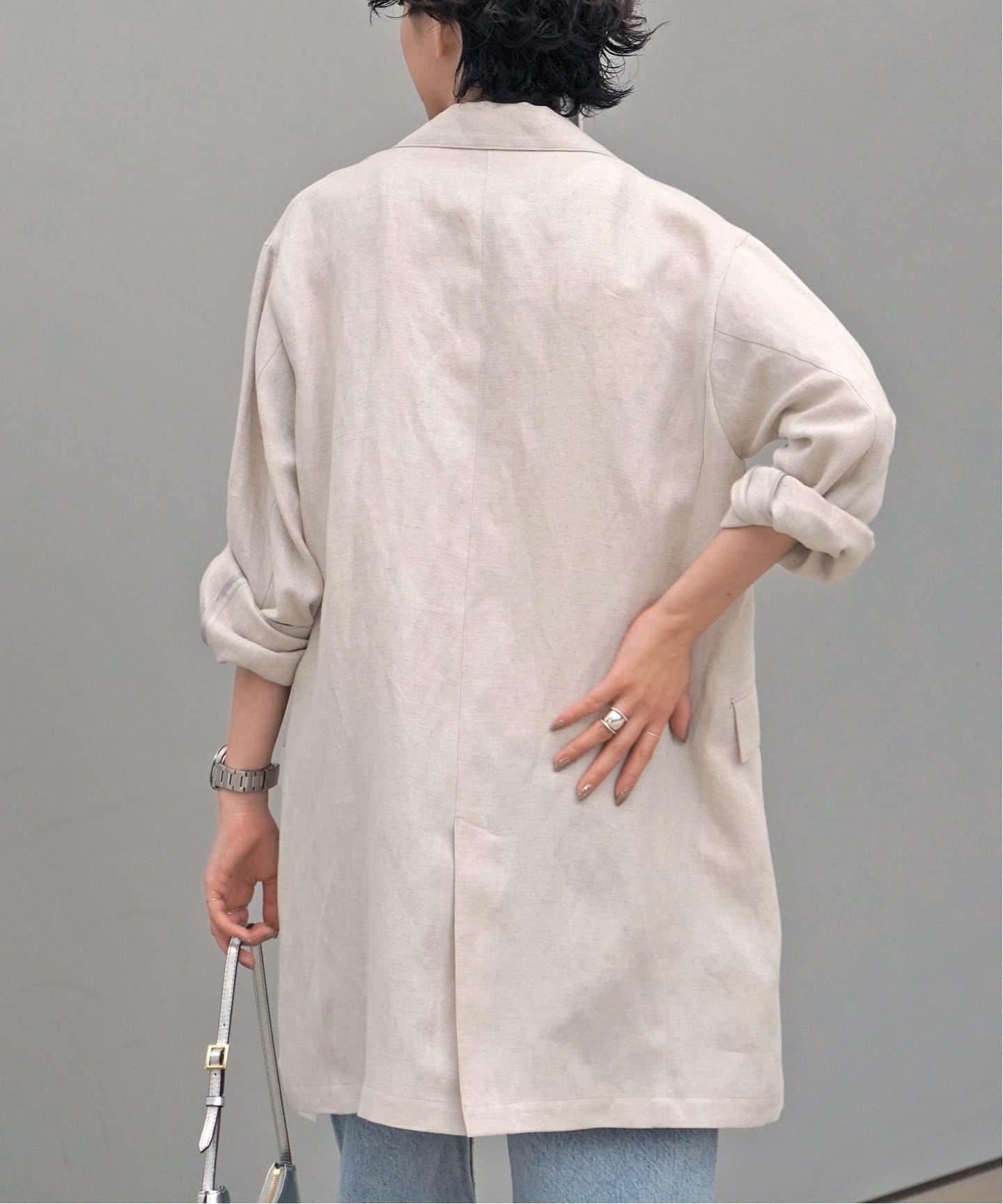 追加リネンミックスライトジャケット（テーラードジャケット）｜AP